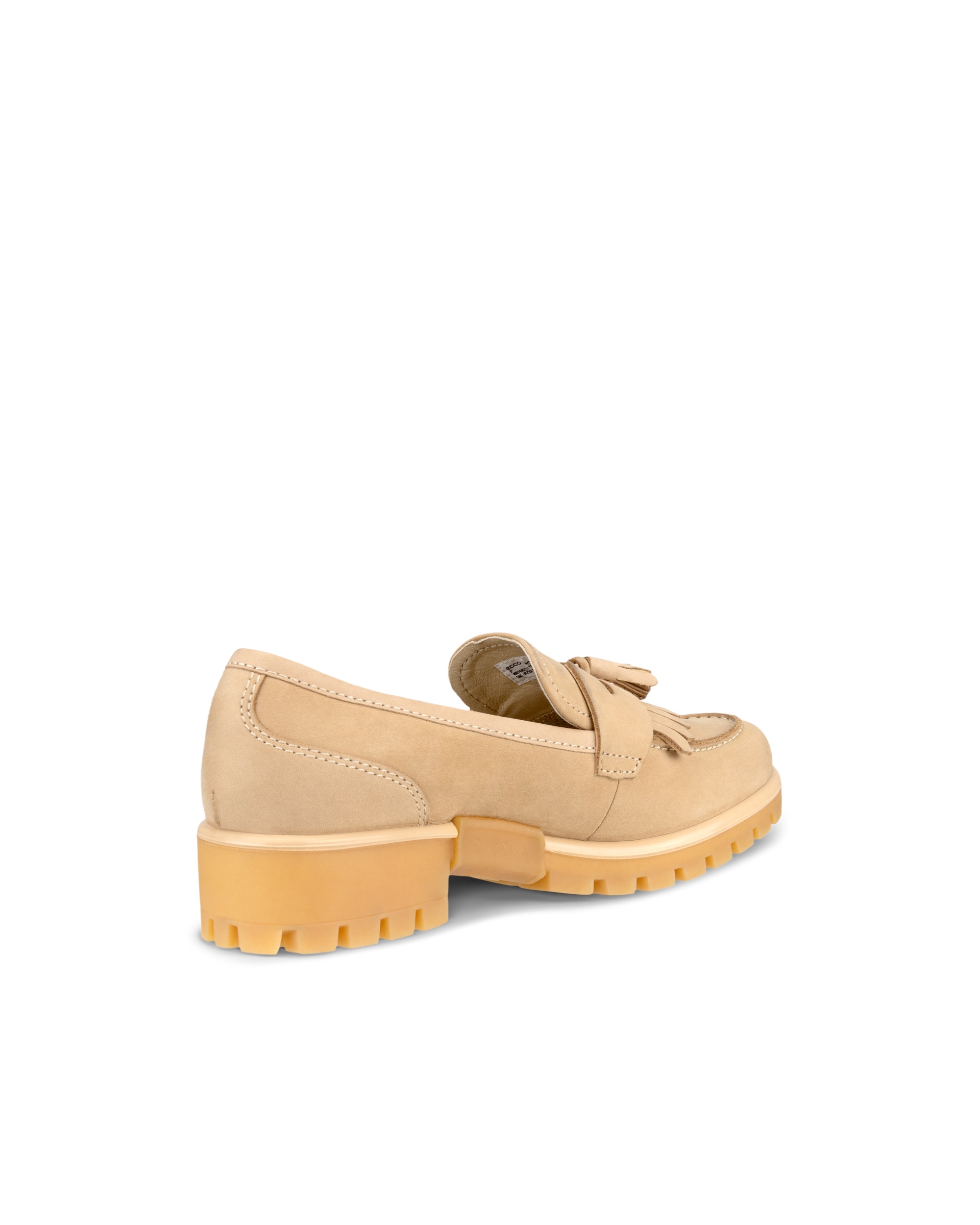 Women's ECCO® Modtray Nubuck Loafer - Beige - Back