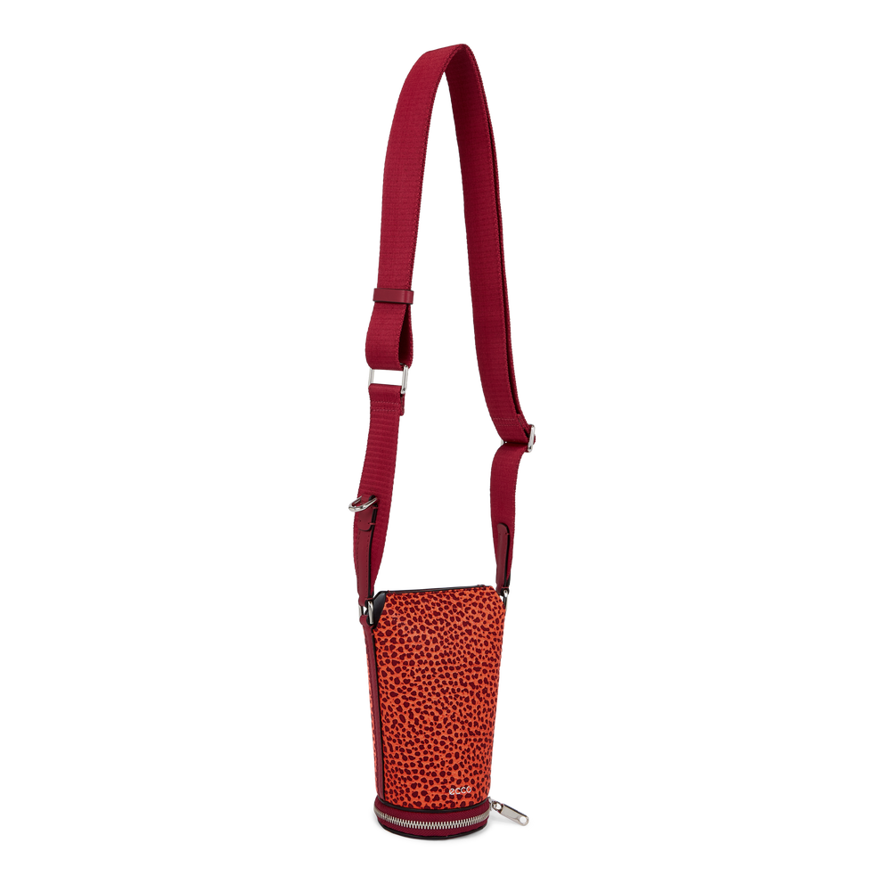 ECCO® Pot Bag Nook Spearling Leather Crossbody Bag - Red - Main