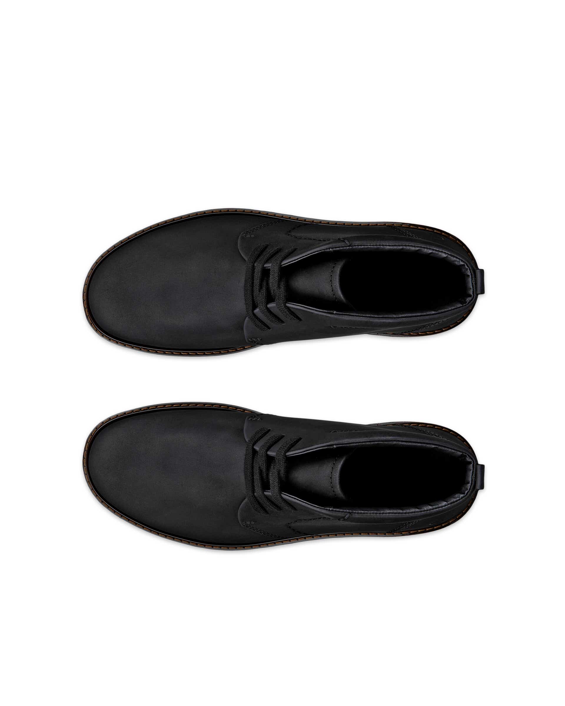 ECCO Men Turn Waterproof Ankle Boot - Black - Top left pair