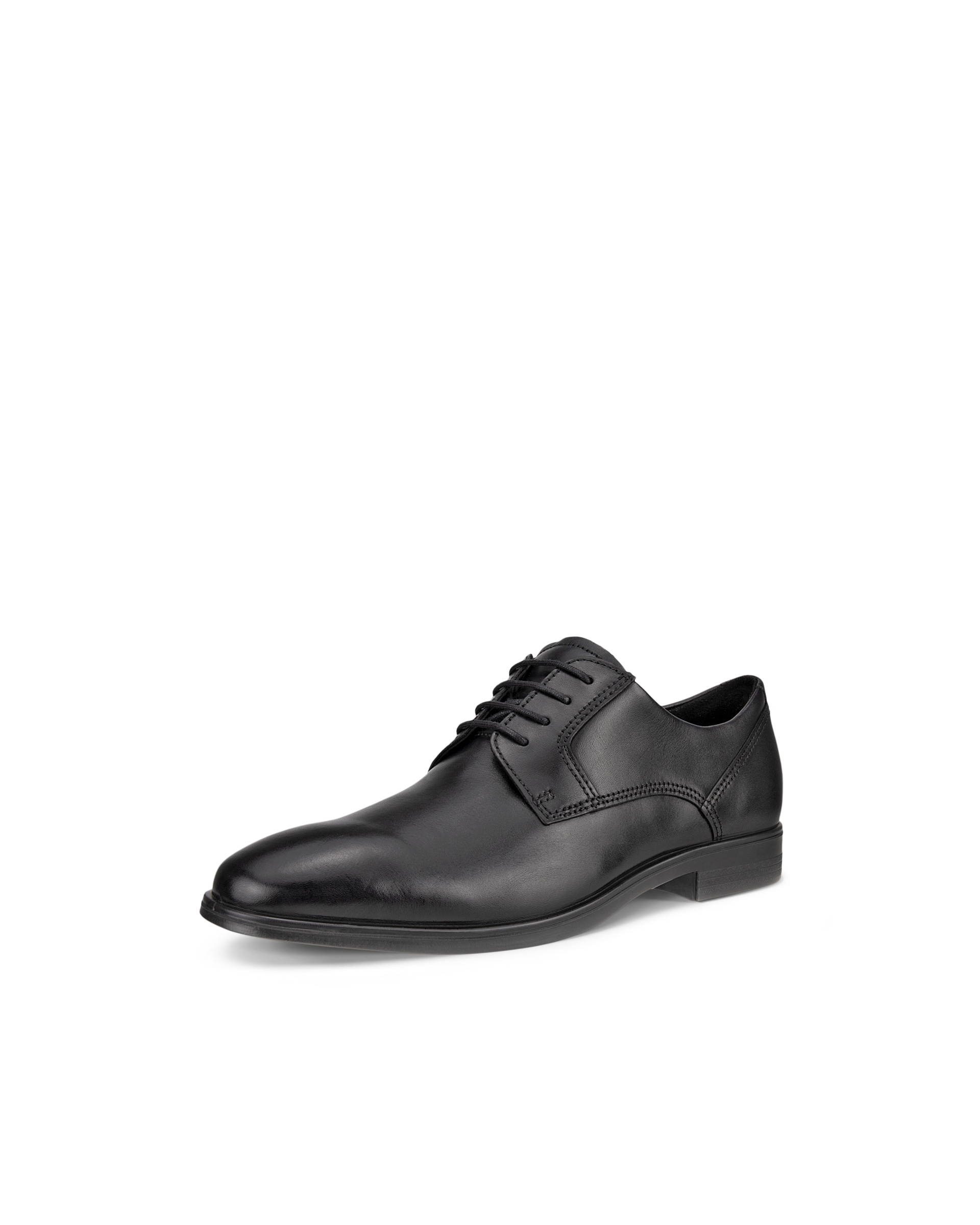 Men's ECCO® Queenstown Leather Derby Shoe - Black - Main