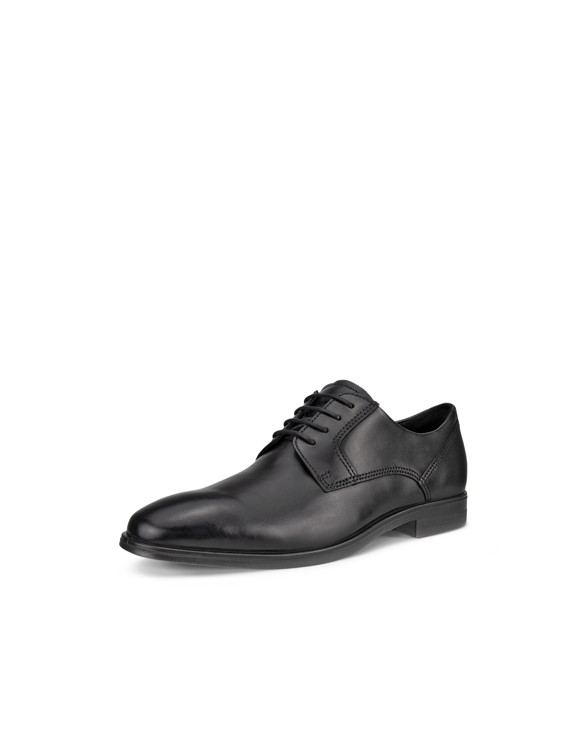 Men's ECCO® Queenstown Leather Derby Shoe - Black - Main