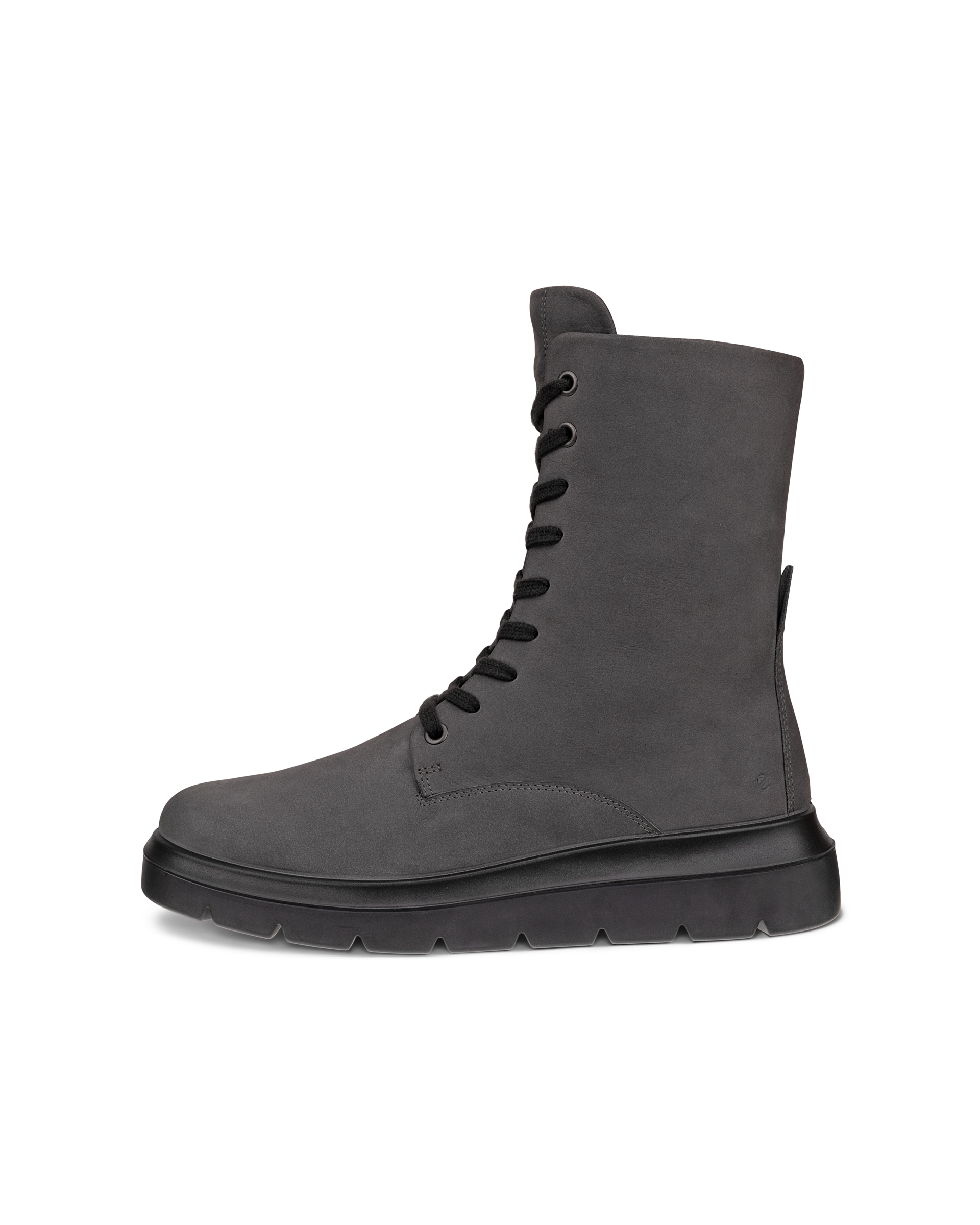 Botas de piel con cordones ECCO® Nouvelle para mujer - Gris - Outside