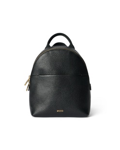 ECCO® Round Pack Leather Backpack - Black - Main