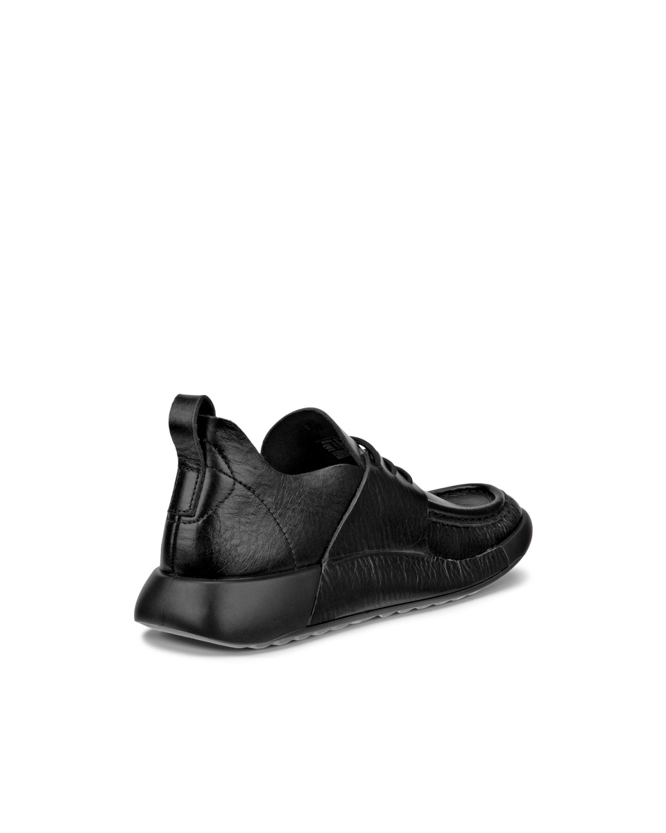 Ecco Cozmo Women s Leather Moc Toe Shoe Black