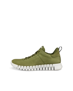 Men's ECCO® Gruuv Nubuck Sneaker - Green - Outside