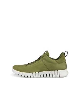 Zapatillas de nobuk ECCO® Gruuv para hombre - Verde - Outside