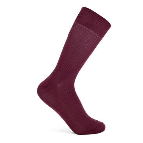 ECCO Women's Ribbed Socks - Red - Detail-1