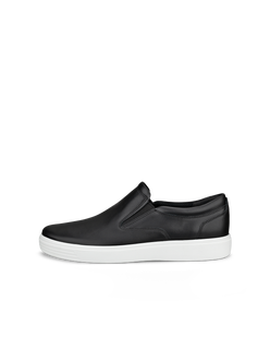 Men's ECCO® Soft Classic Leather Slip-On - Black - Outside