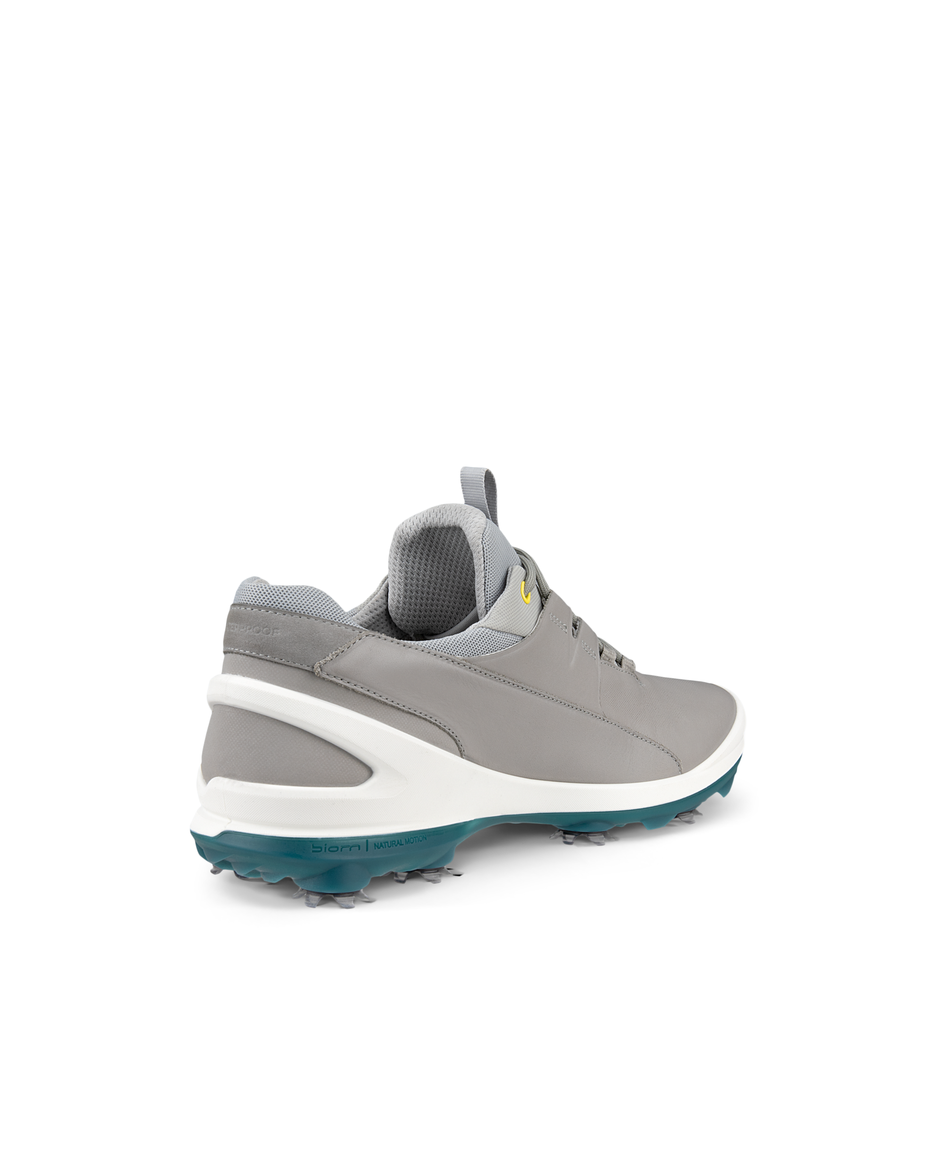 Men's ECCO® Golf BIOM Tour Leather Waterproof Spikes Shoe - Grey - Back