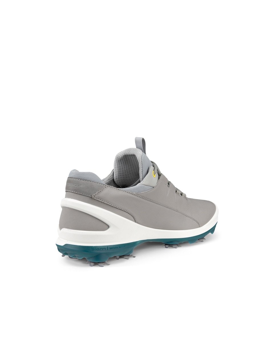 ECCO Golf Biom Tour chaussure de golf crantee impermeable en cuir pour homme Gris