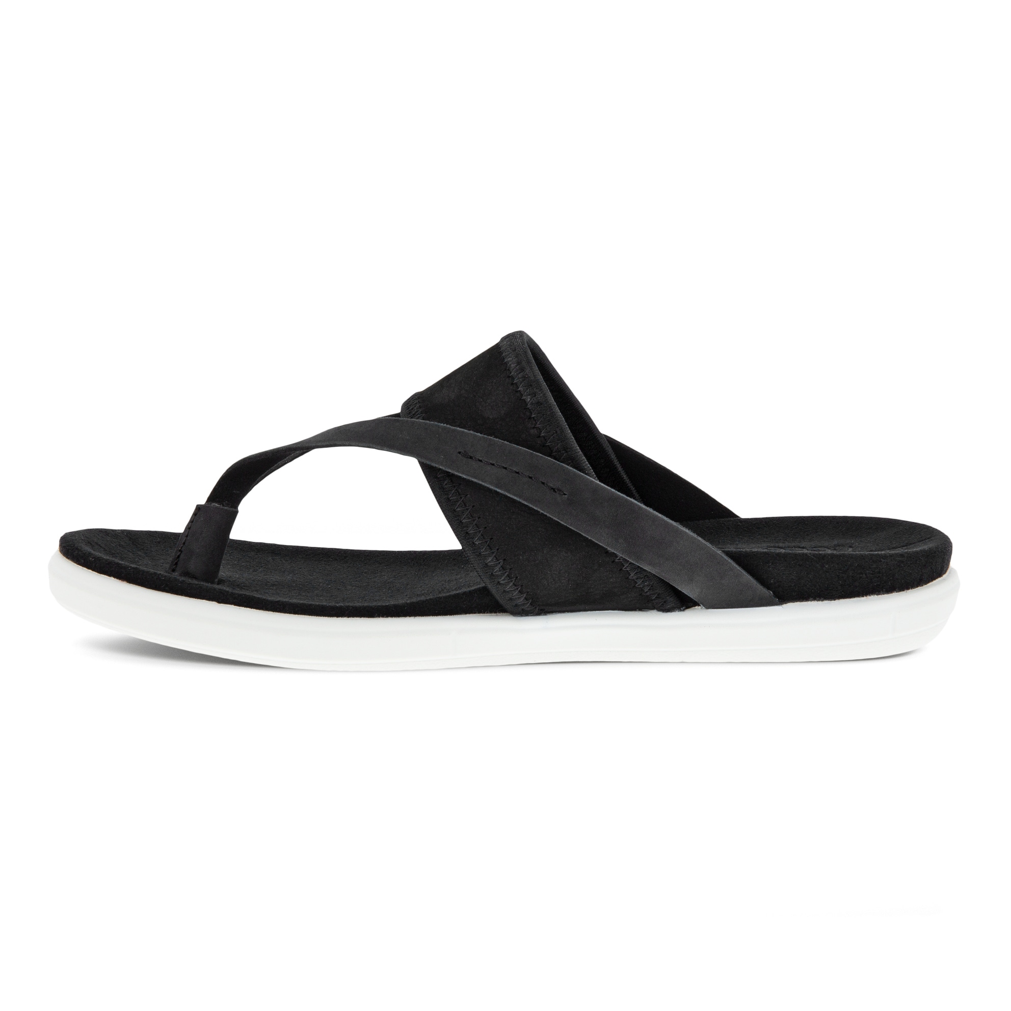 Women's ECCO® Simpil Nubuck Sandal - Black - Inside