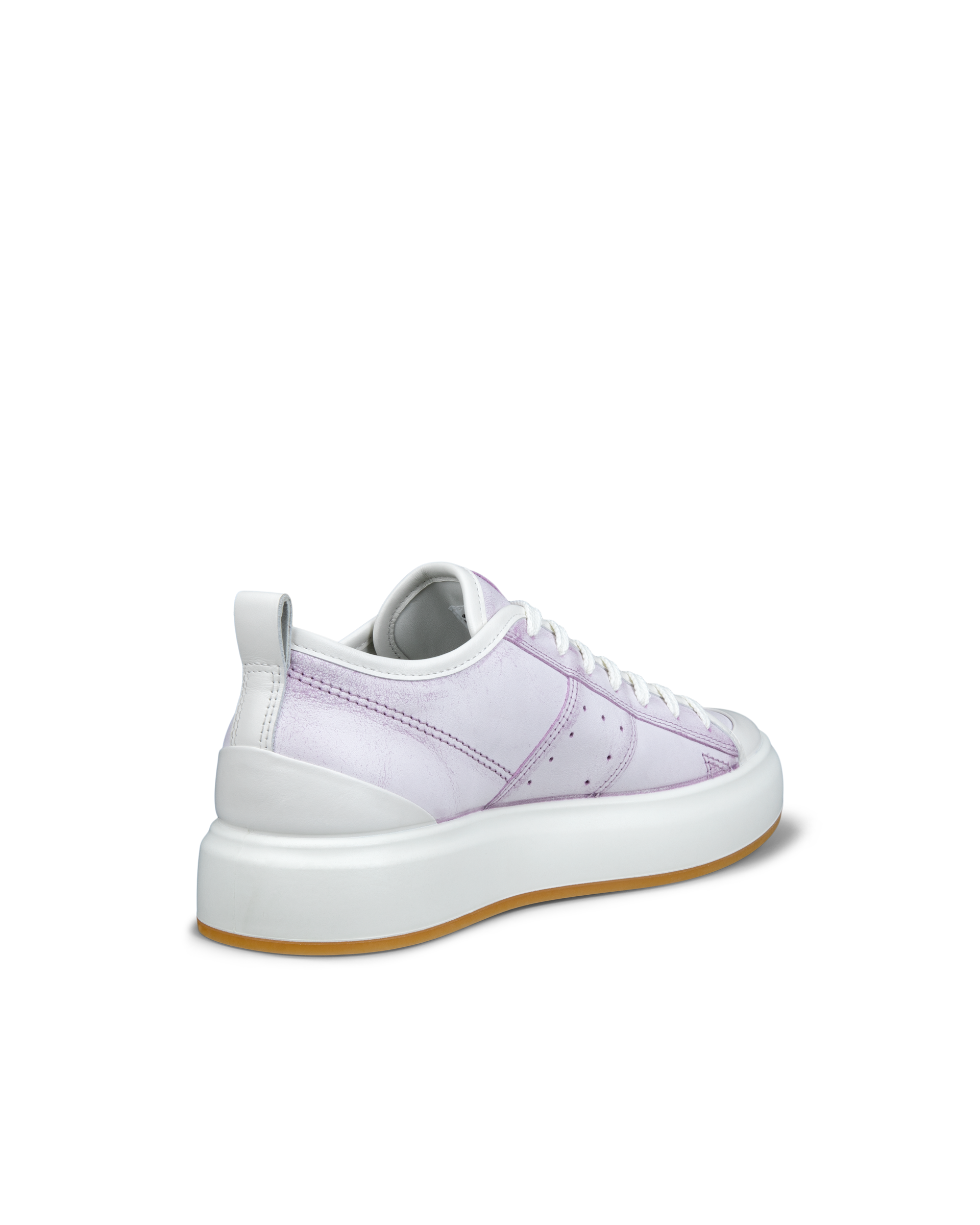 Women's ECCO® Street Ace Leather Sneaker - Purple - Back