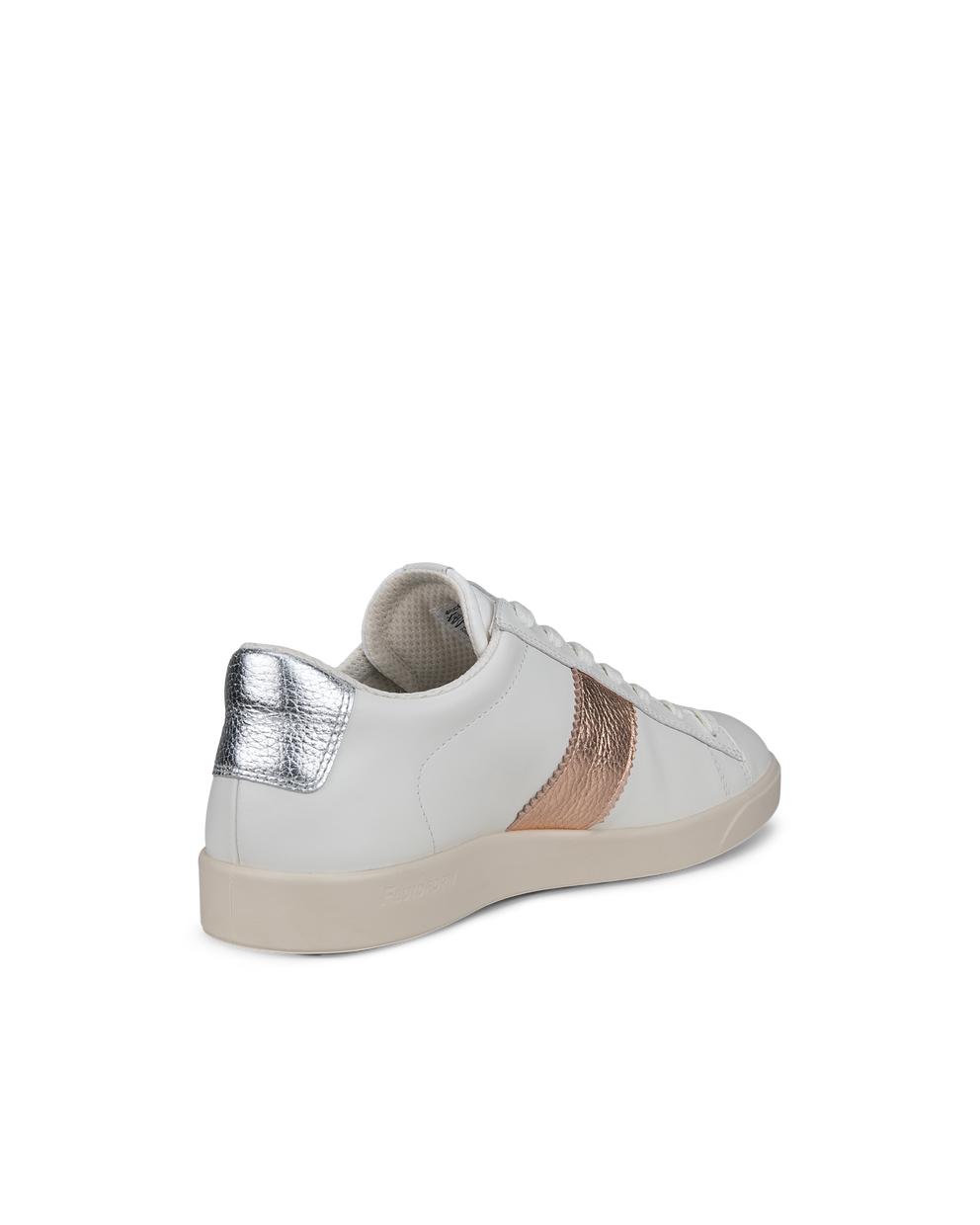 Women's ECCO® Street Lite Leather Sneaker - White - Back