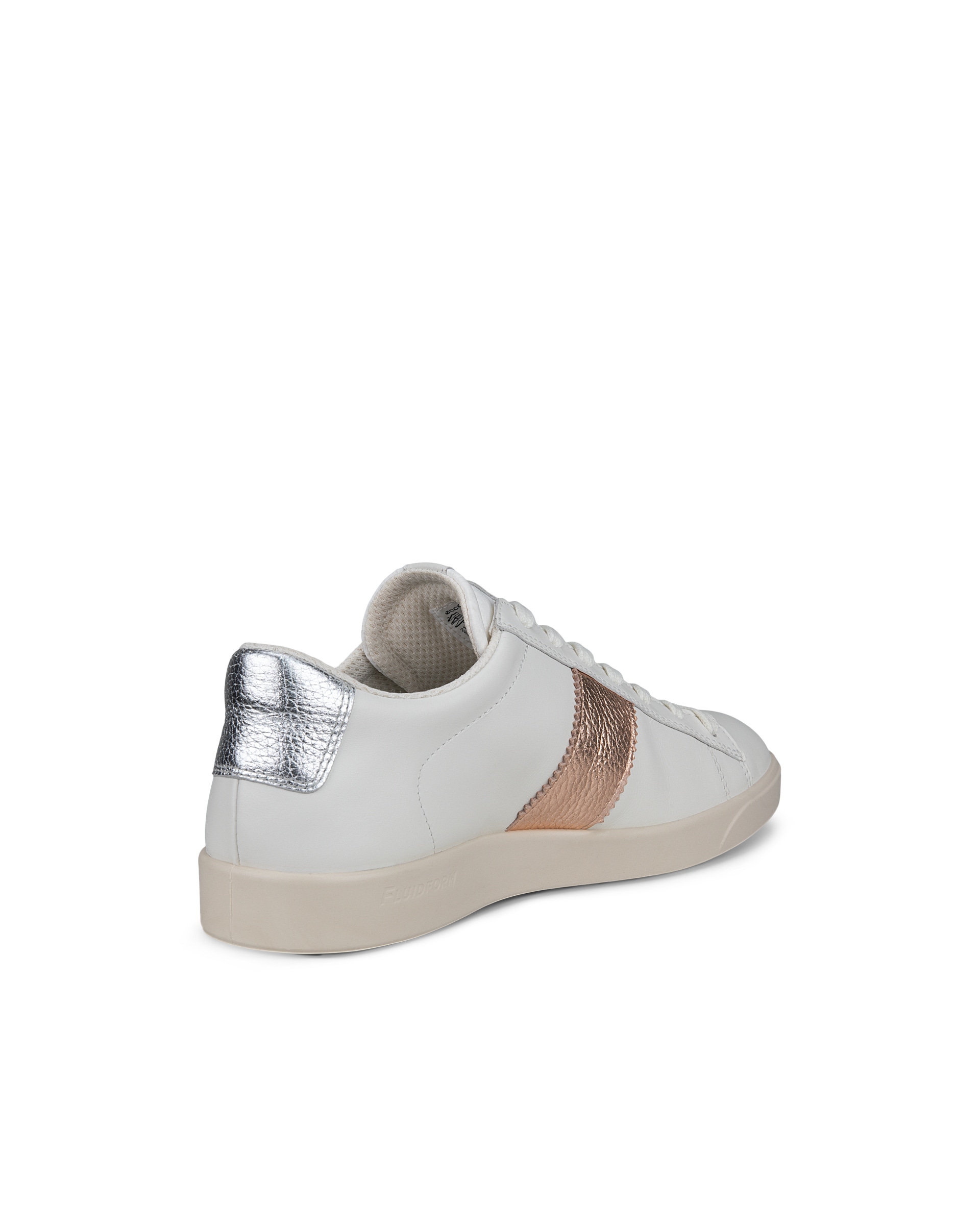 Women's ECCO® Street Lite Leather Sneaker - White - Back