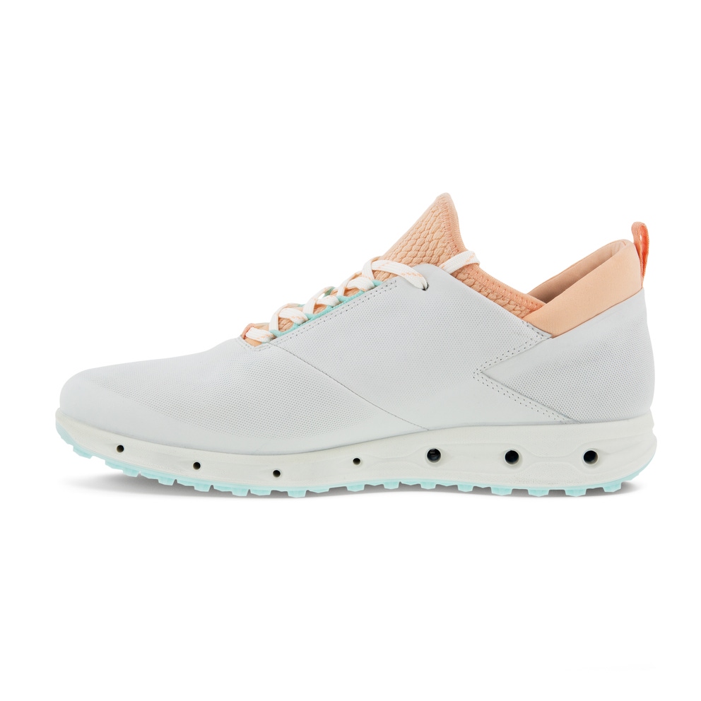 Ladies ECCO® Golf Cool Pro Leather Gore-Tex Shoe - White - Inside