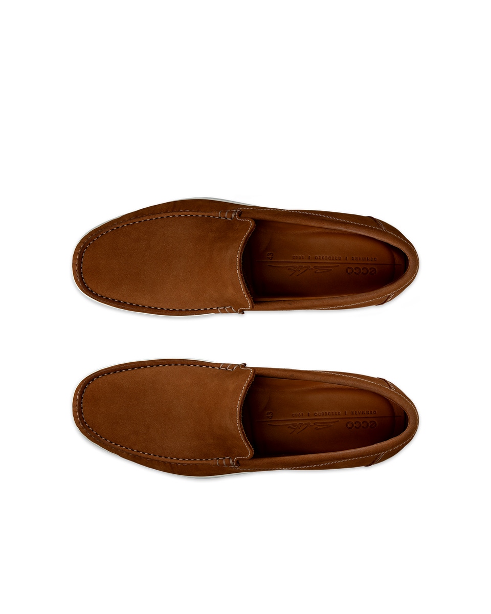 Ecco moccasin brown online