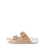 Women's ECCO® Cozmo Leather Two Strap Sandal - White - Outside