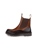 Women's ECCO® Grainer Leather Chelsea Boot - Brown - Outside