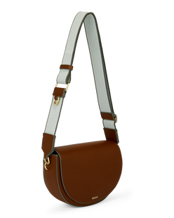 ECCO® Saddle Pebbled Leather Saddle Bag - Brown - Main