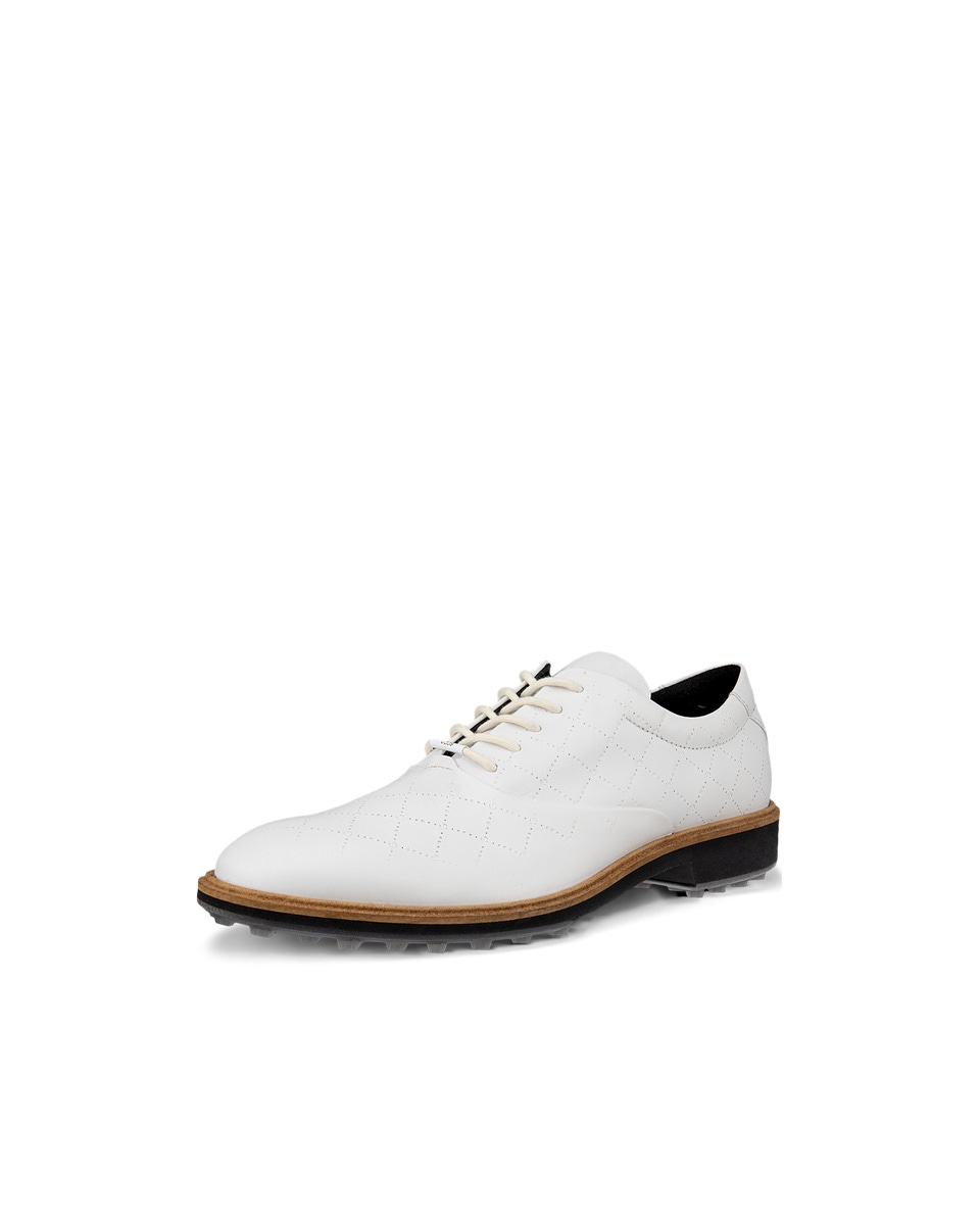 Men s ECCO Golf Classic Hybrid Leather Shoe White