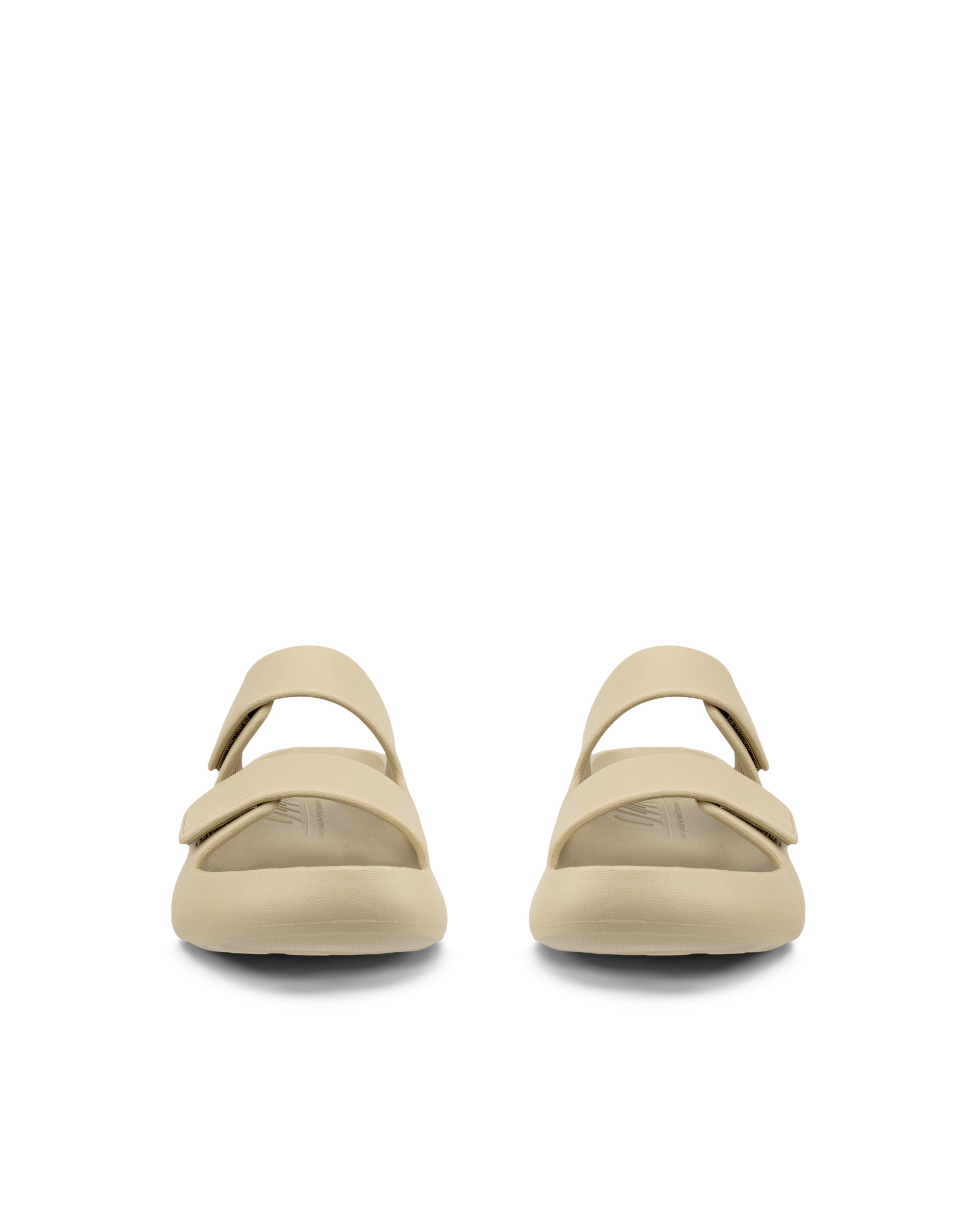 Unisex ECCO® Cozmo E Two-Strap Sandal - Beige - Front pair