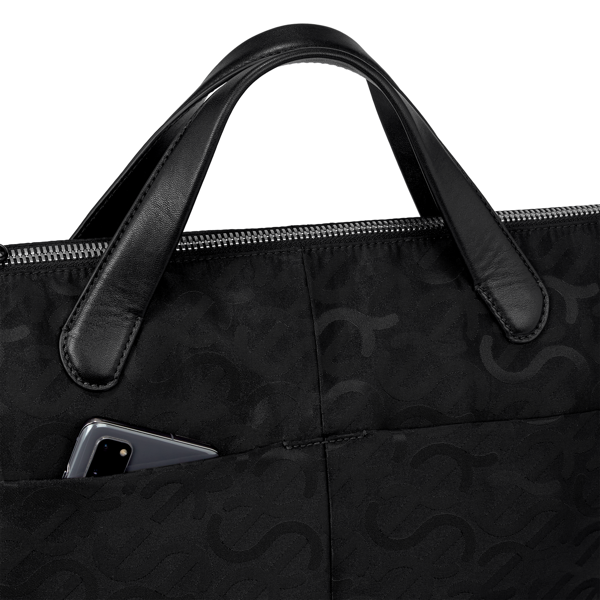 ECCO® Wave Leather Tote Bag - Black - Detail-2