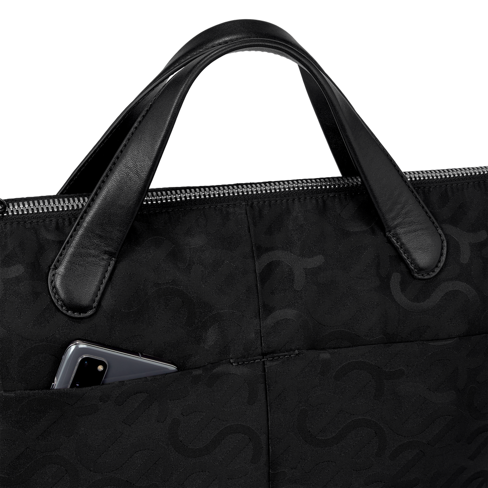 ECCO® Wave Leather Tote Bag - Black - Detail-2