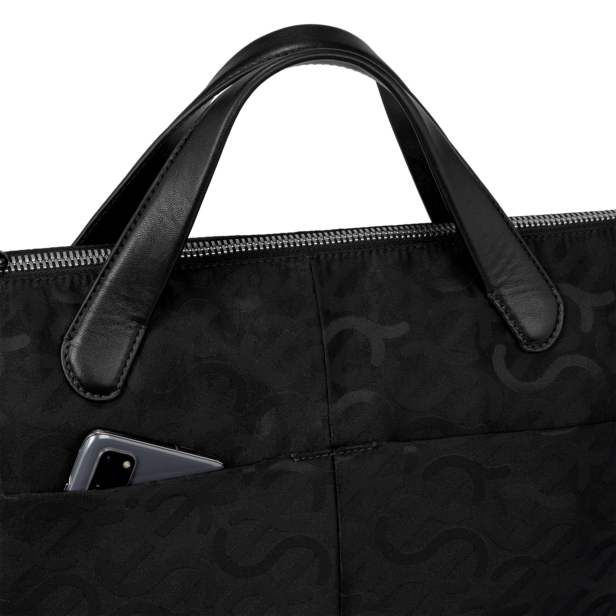 ECCO® Leather Tote Bag - Black - Detail-2