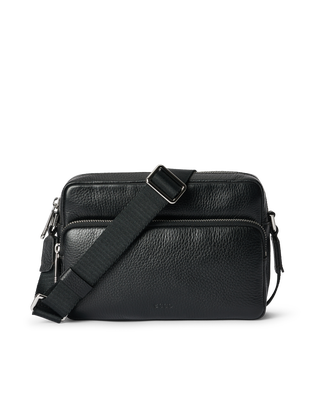 ECCO® Camera Bag Pebbled Leather Camera Bag - Black - Main