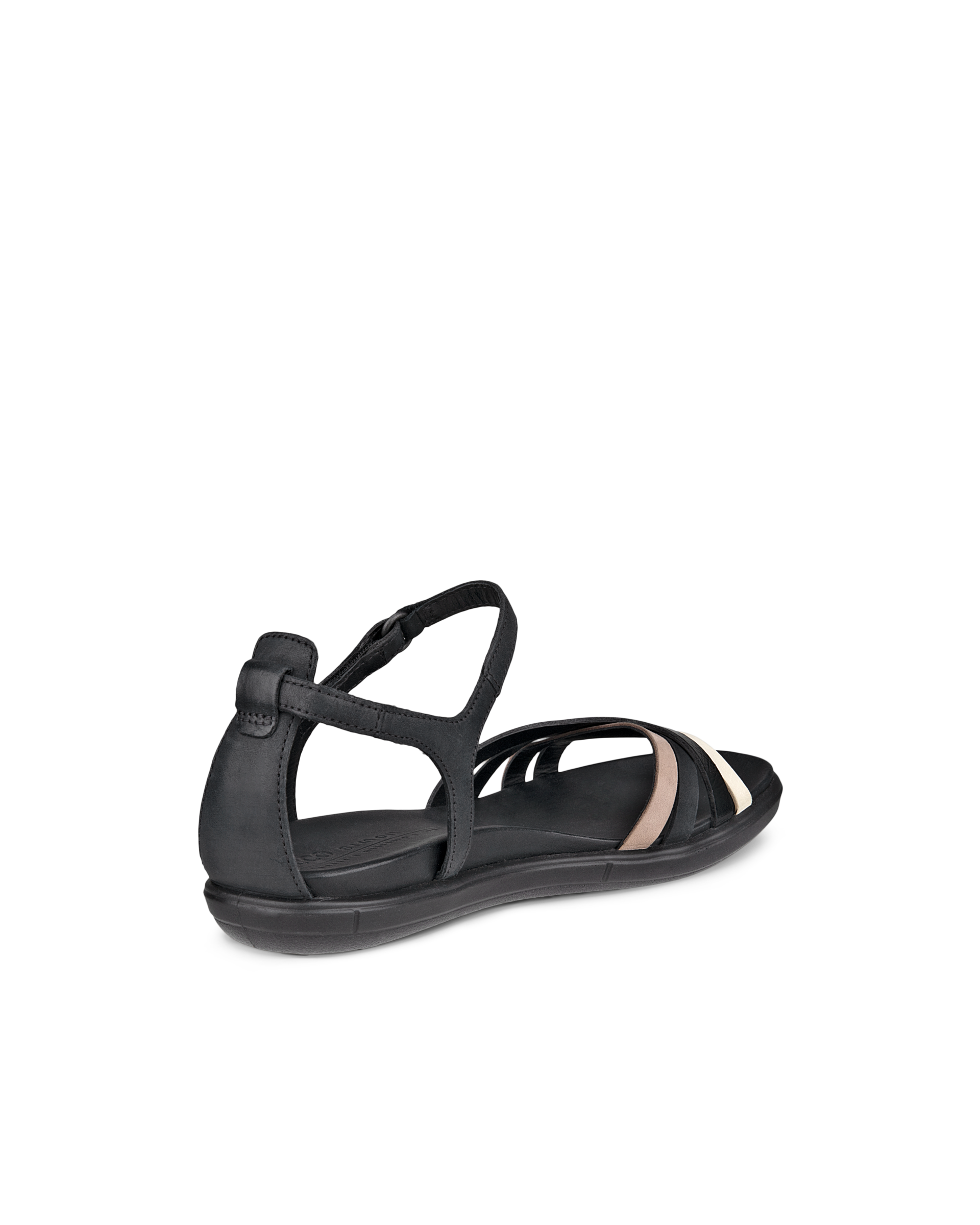 Sandalias planas de nobuk ECCO® Simpil para mujer - Negro - Back