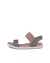 Women's ECCO® Damara Nubuck Flat Sandal - Grey - Outside