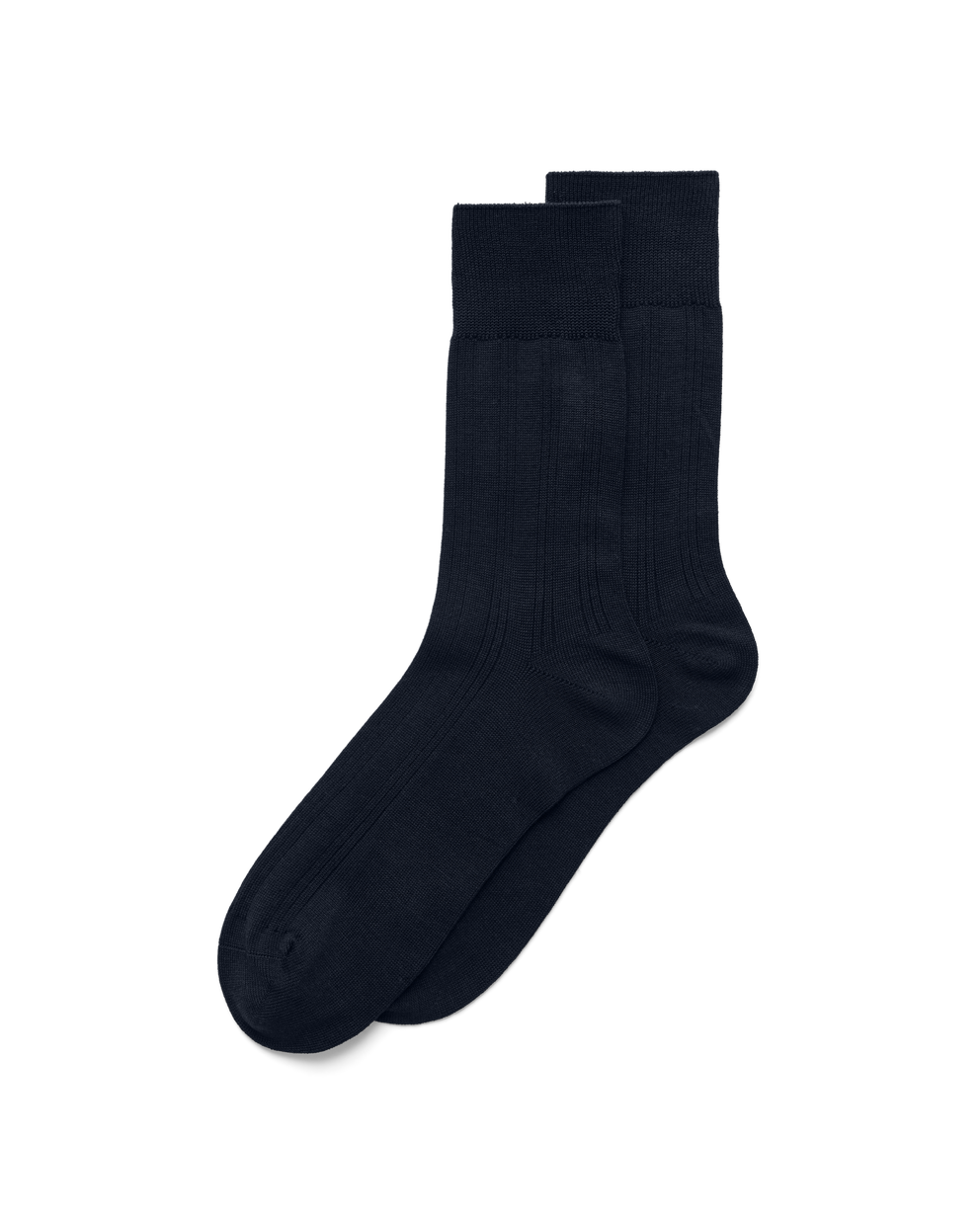 ECCO® Classic Ribbed Mid-Cut Socks - Blue - Main