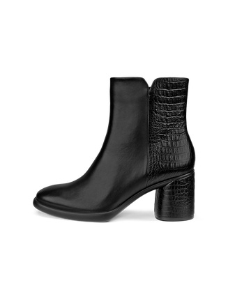 Women's ECCO® Sculpted Lx 55 Leather Mid-Cut Boot - Black - Outside