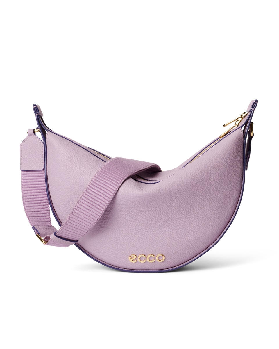 ECCO Soft Fortune Medium Leather Shoulder Bag Purple