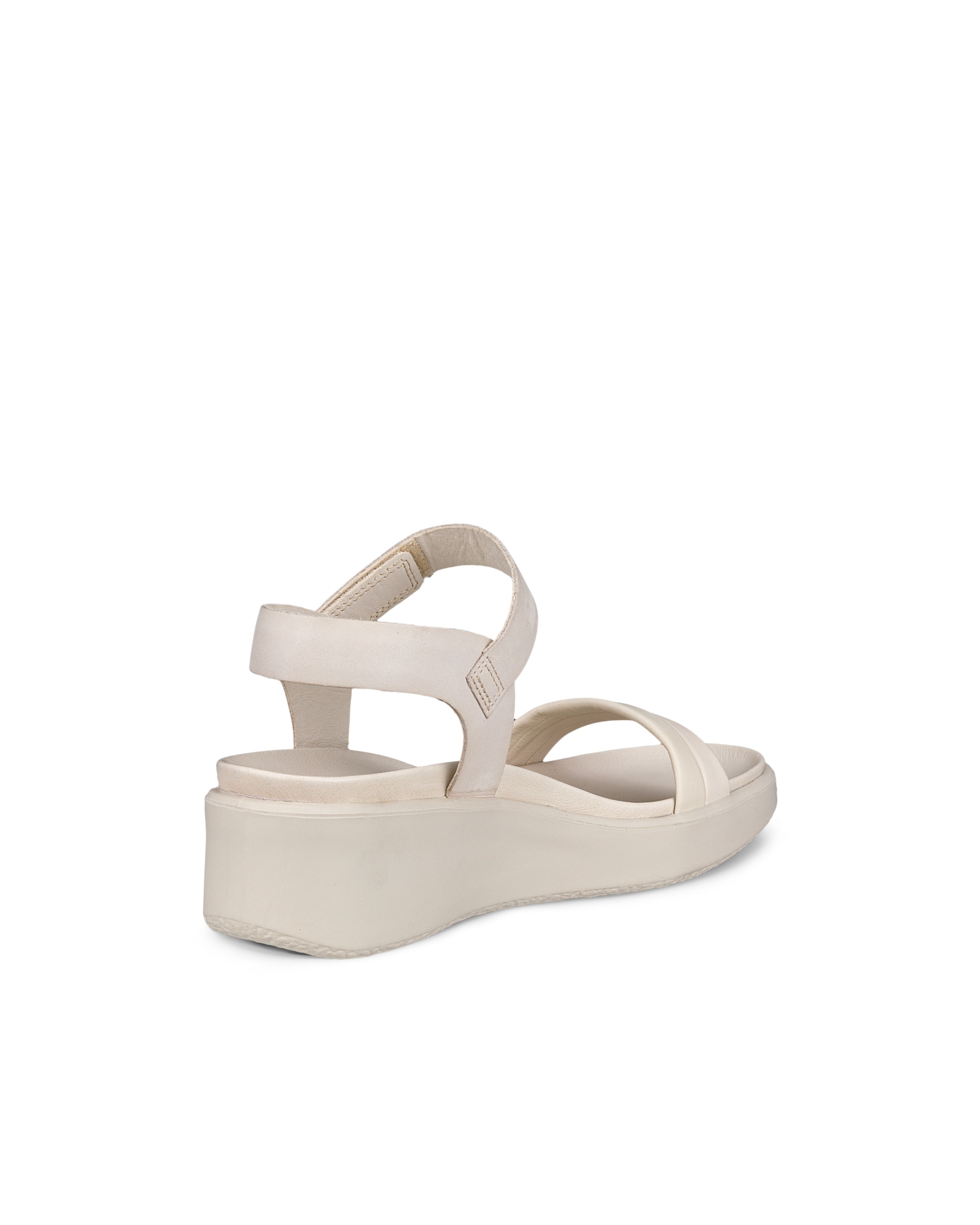 Women's ECCO® Flowt LX Leather Wedge Sandal - Beige - Back