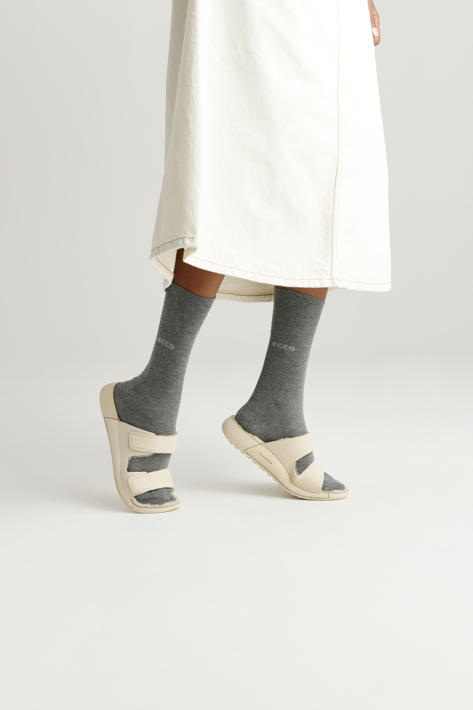 ECCO Classic Longlife Mid cut Socks Grey