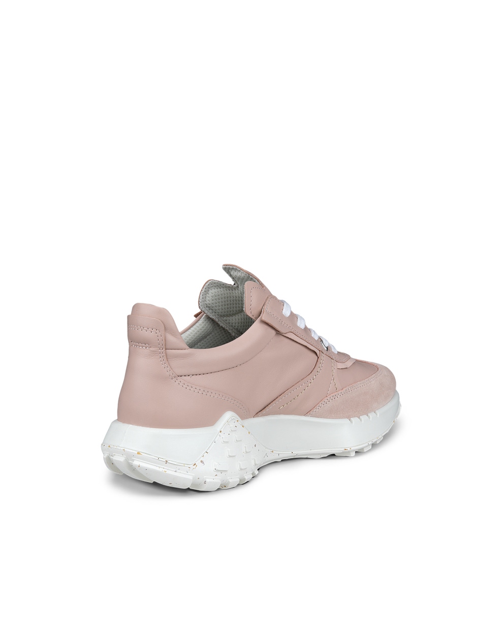 Women's ECCO® Retro Leather Sneaker - Pink - Back