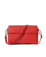 ECCO® Pinch Large Pebbled Leather Crossbody Bag - Red - Main