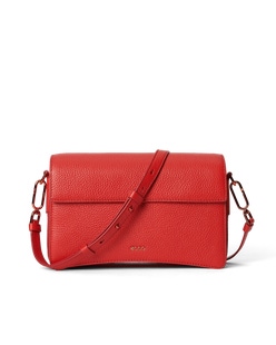 ECCO® Leather Pinch Crossbody Bag - Red - Main