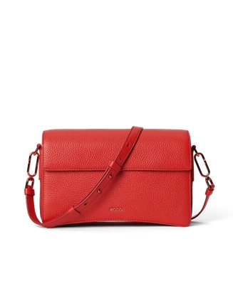 ECCO® Pinch Leather Crossbody Bag - Red - Main