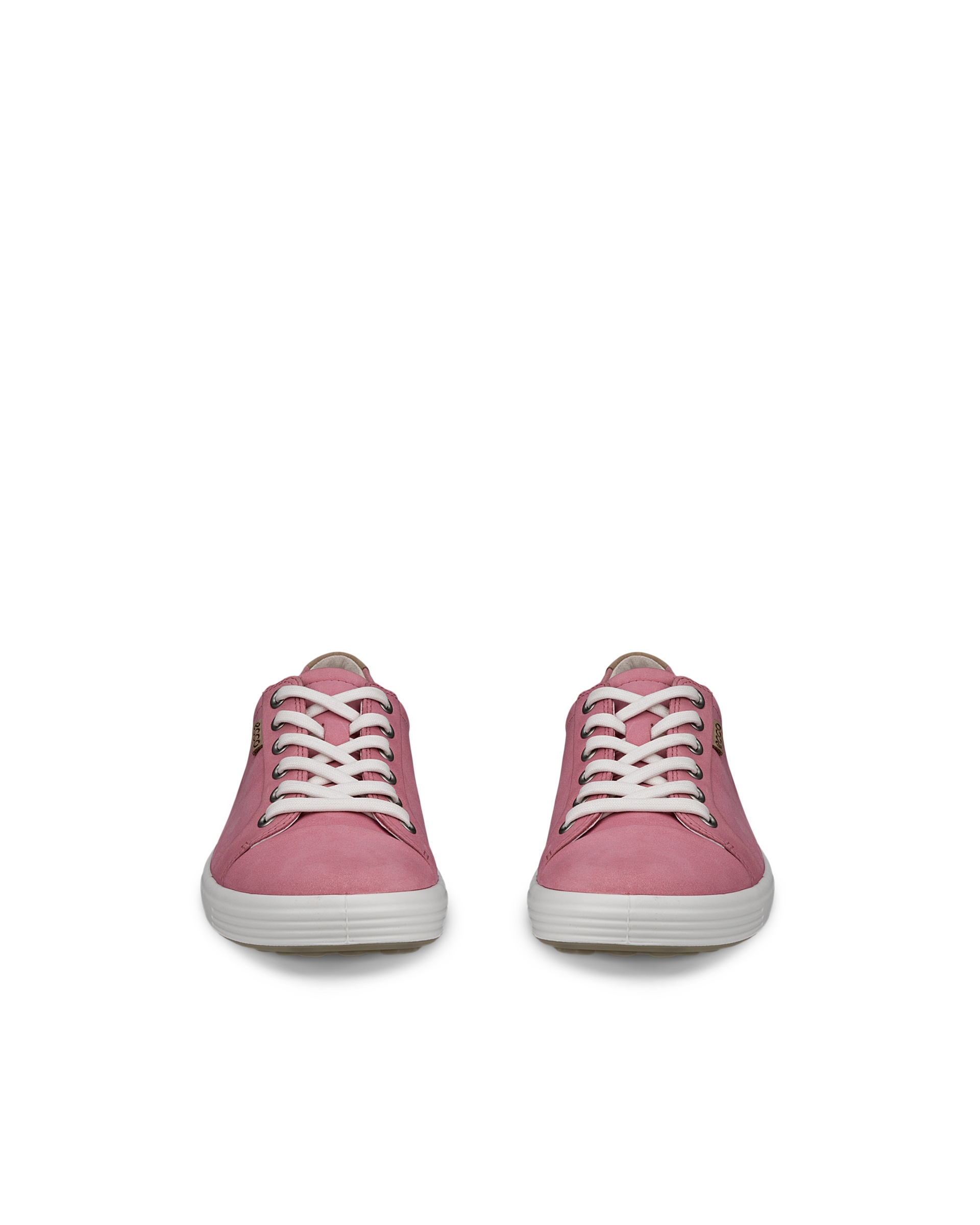 Women's ECCO® Soft 7 Nubuck Sneaker - Pink - Front pair