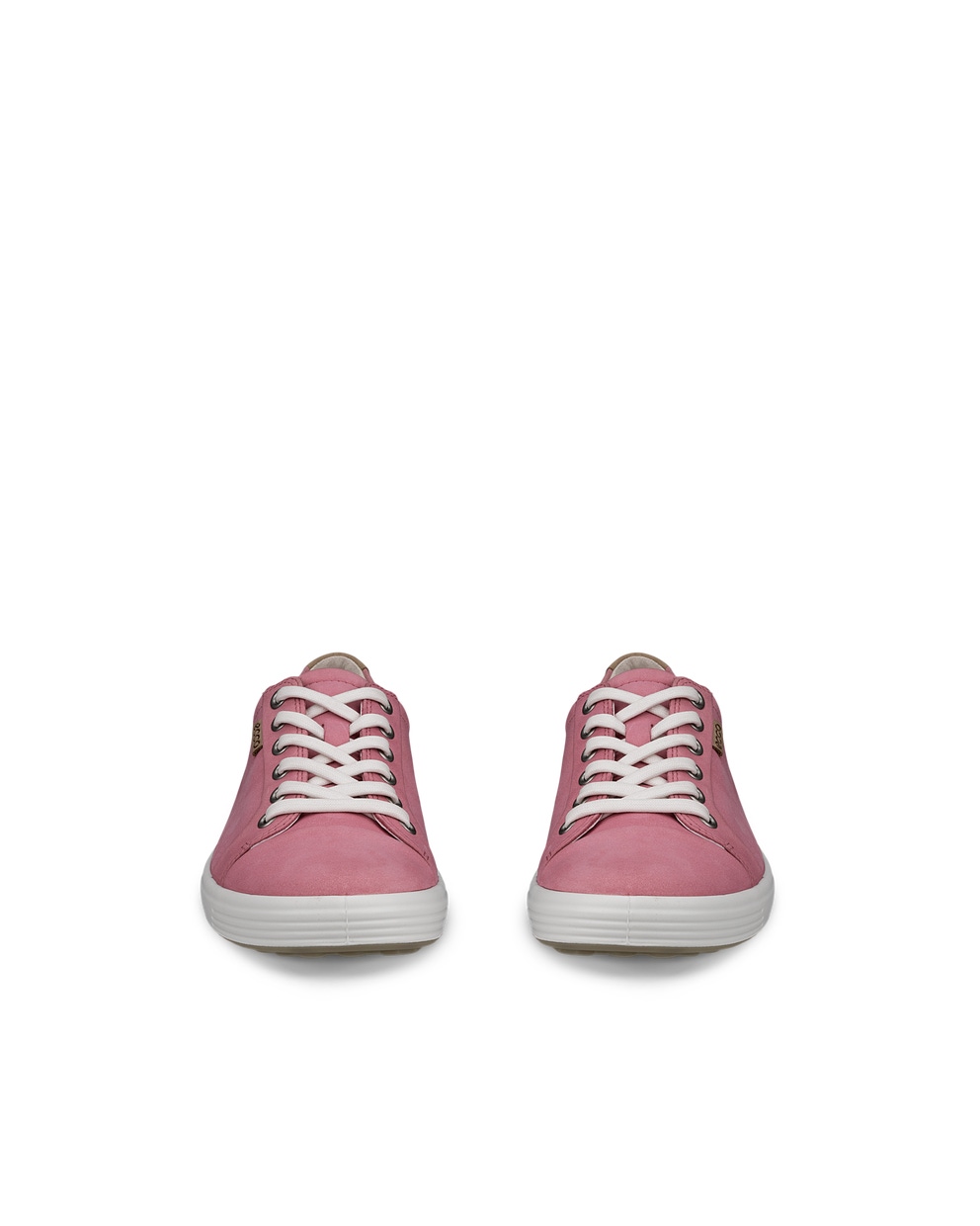 Women's ECCO® Soft 7 Nubuck Sneaker - Pink - Front pair