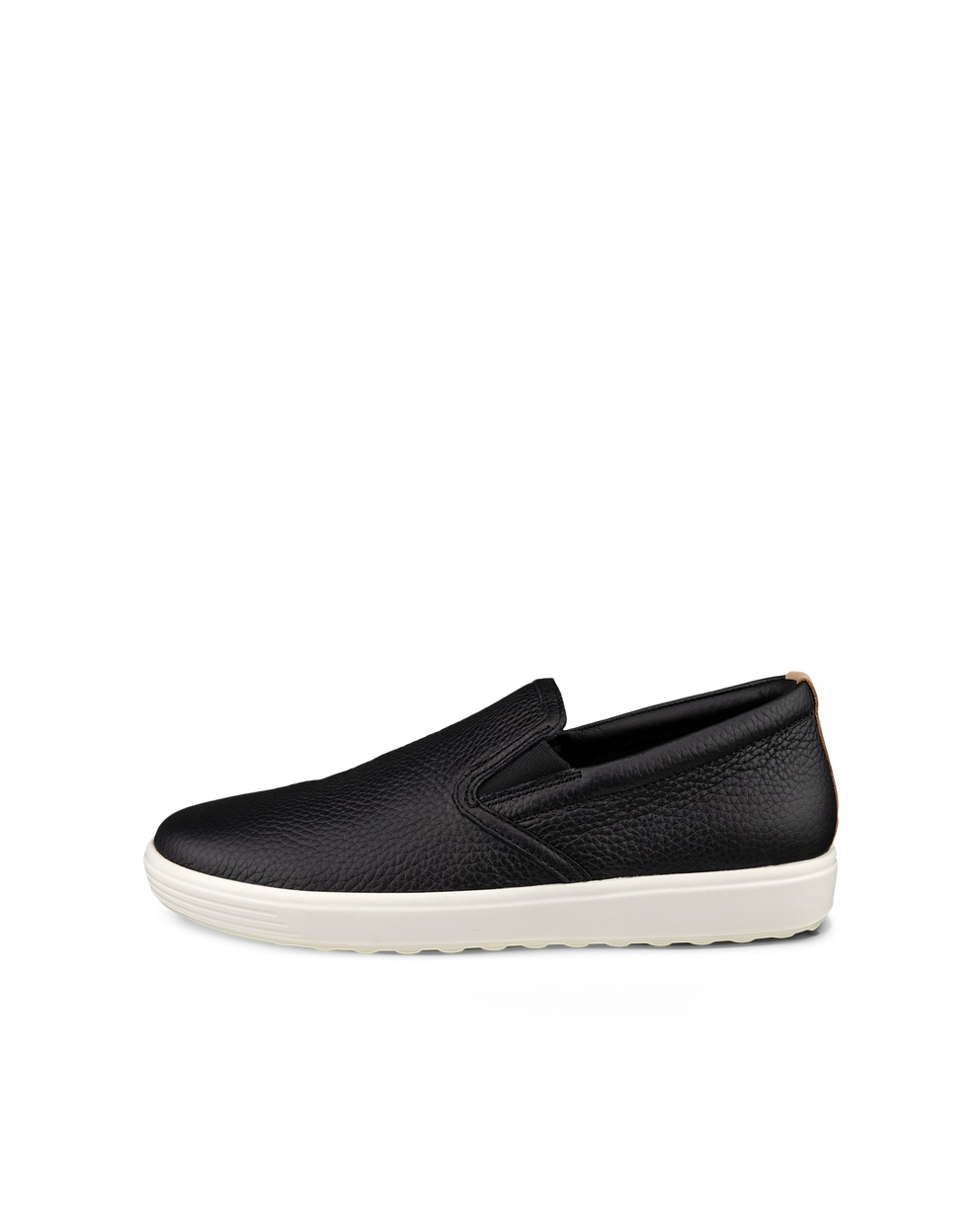 Women's ECCO® Soft 7 Leather Slip-On - Black - Outside