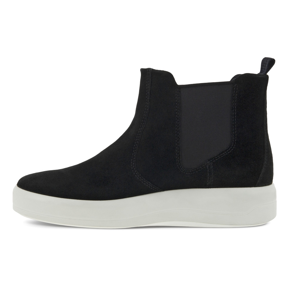 Women's ECCO® Soft 9 II Suede Chelsea Boot - Black - Inside