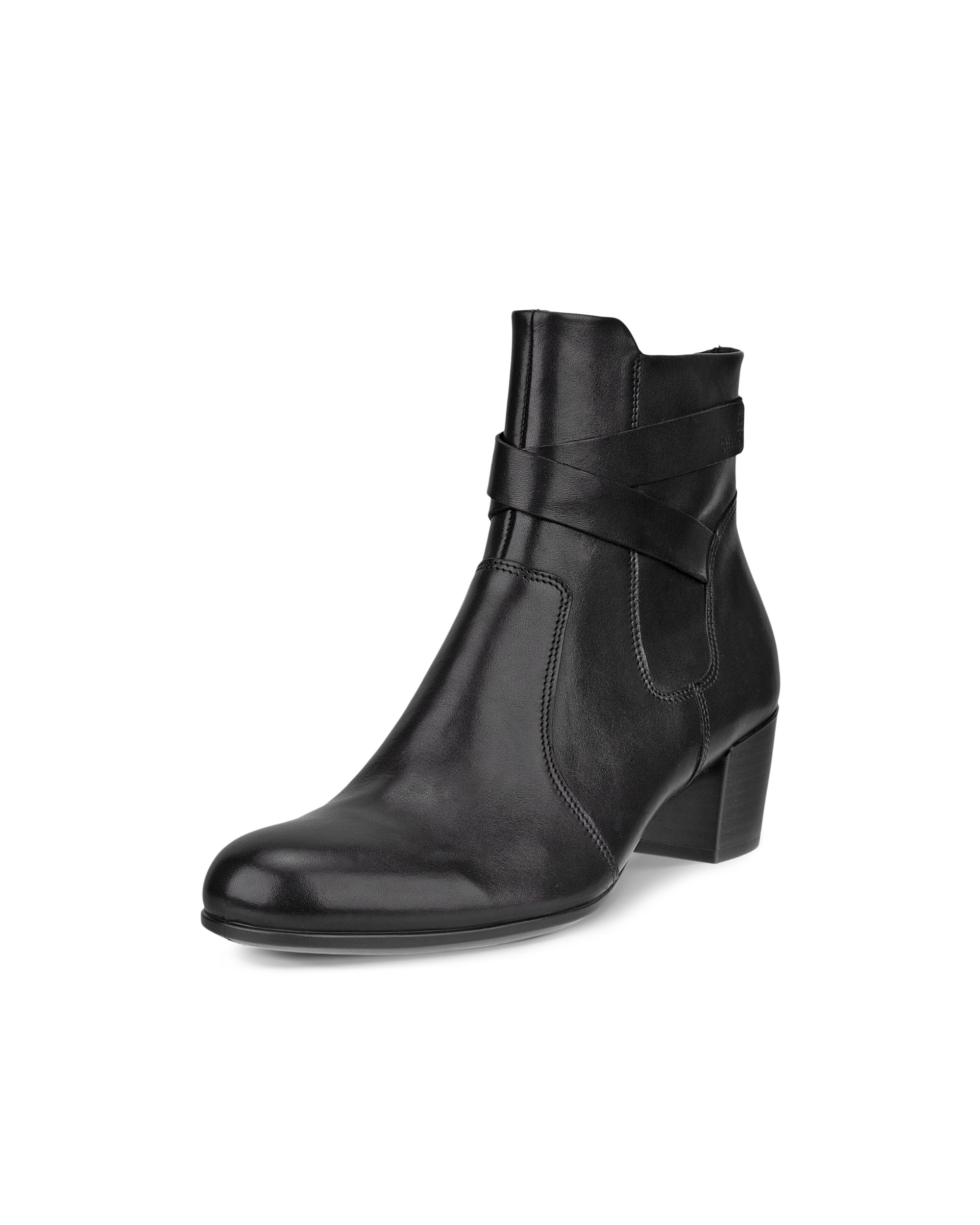 Women's ECCO® Shape 35 Leather Ankle Boot - Black - Main