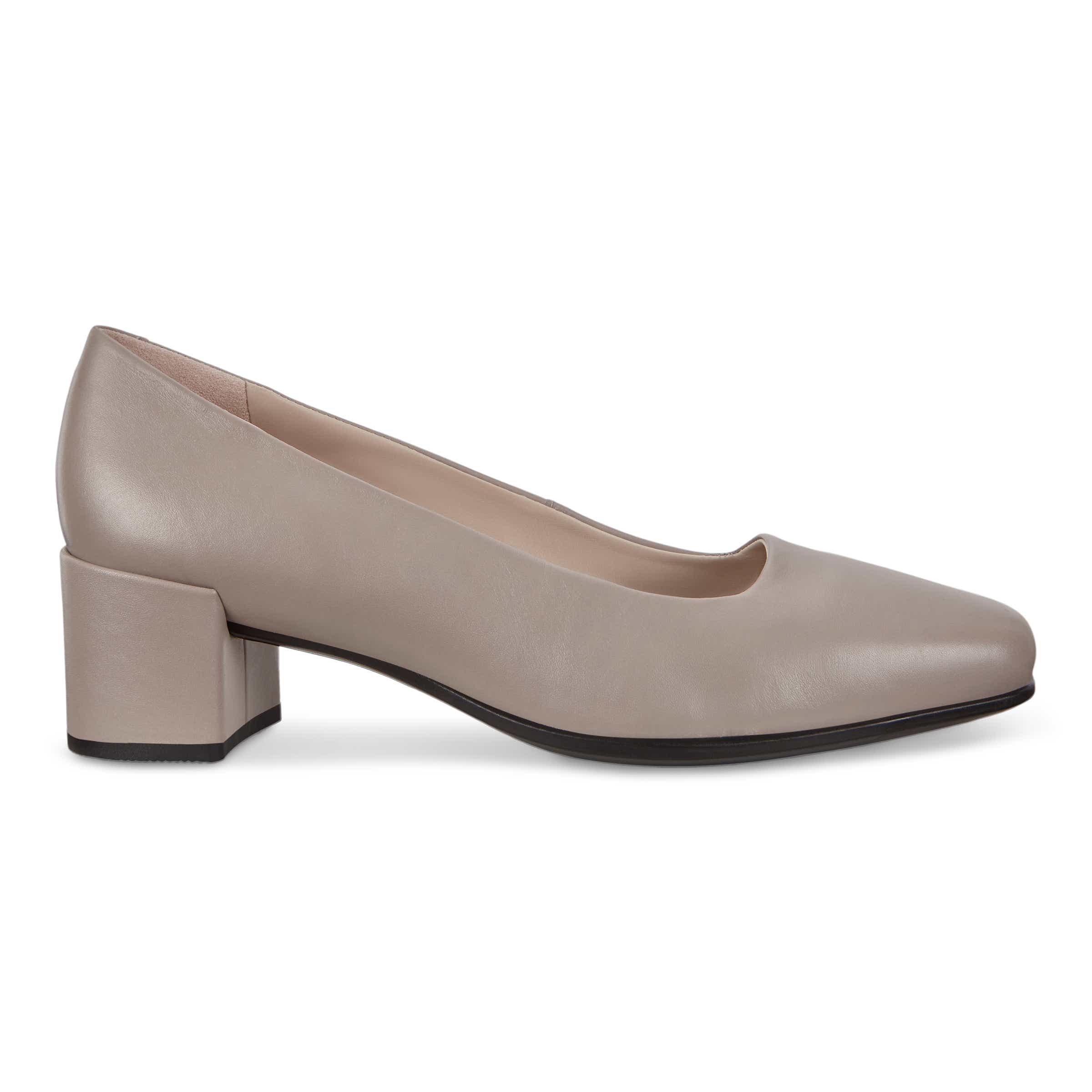ECCO Shape 35 Squared ウィメンズ レザーハイヒールパンプス - Grey - Outside