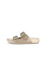 Women's ECCO® Cozmo Leather Two Strap Sandal - White - Outside