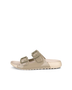 ECCO® Cozmo sandale en cuir deux brides pour femme - Vert - Outside