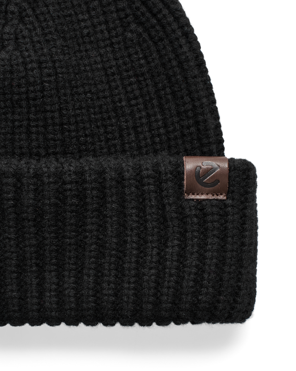 Ecco Men Chunky Beanie - Negro - Detail-1