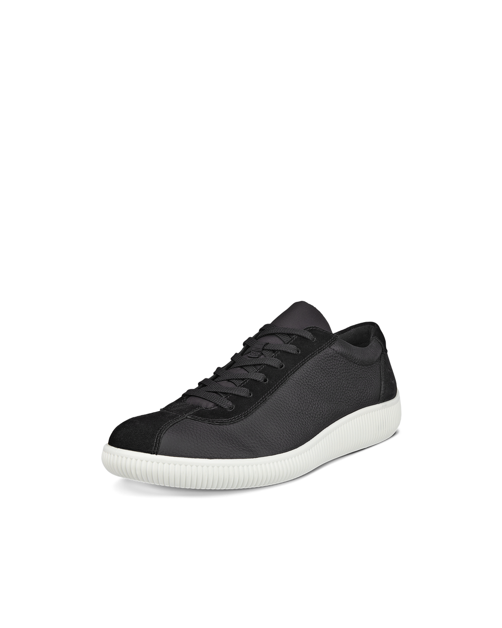 Men's ECCO® Soft Zero Leather Sneaker - Black - Main